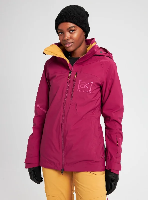 Burton [AK] Embark GORE-TEX Womens Jacket Spiced Plum Herringbone Jacket Checkered Jacket Solid Jacket