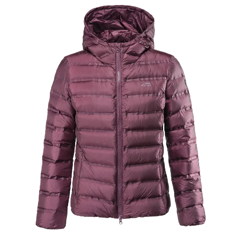 Equiline Ladies Down Jacket Zippered Front Buttoned Front Snap Front