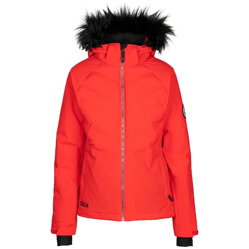 Gaynor DLX Women's Padded Ski Jacket in Red Knit Jacket Woven Jacket Fleece Jacket