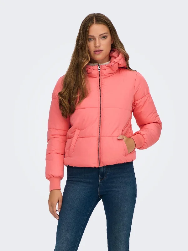 Jacqueline De Yong NEWERICA Hooded Jacket -ROSE Mesh Jacket Canvas Jacket Denim Jacket