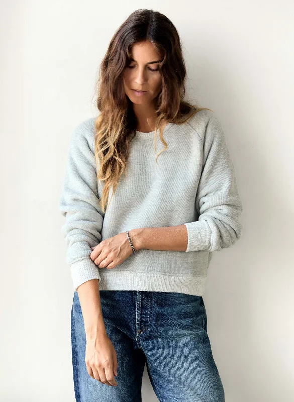 lana raglan sweatshirt in heather Hoodie with Bell Sleeves Flared Feminine