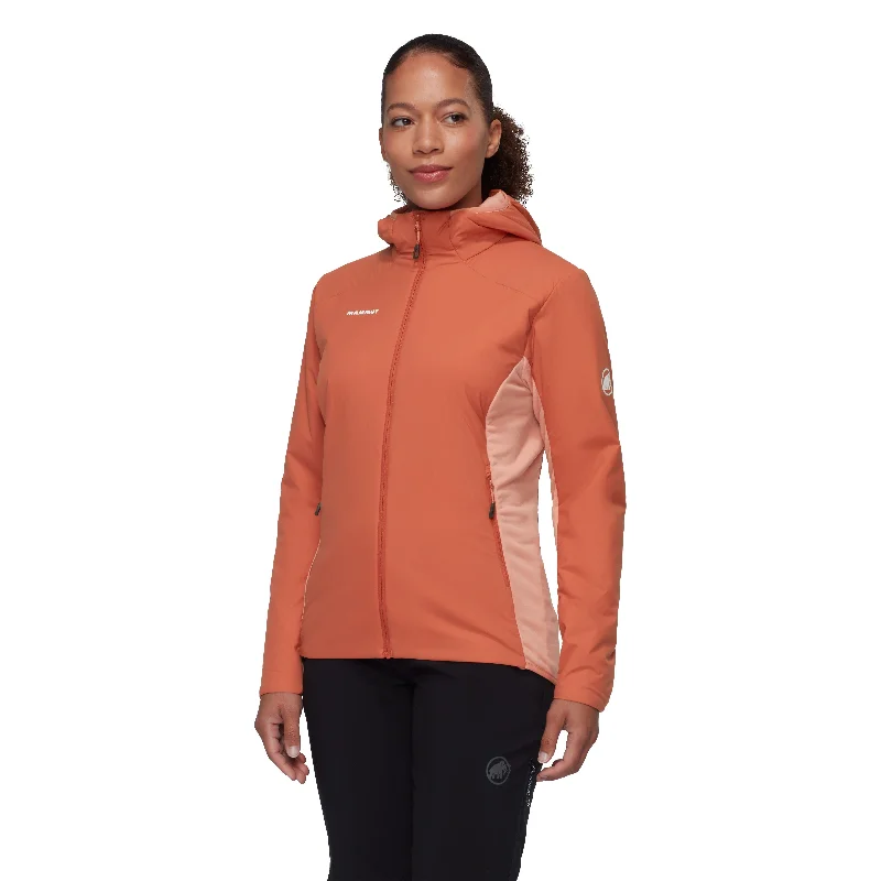 Mammut Women's Rime Light IN Flex Hooded Jacket Front Pockets Side Pockets Patch Pockets