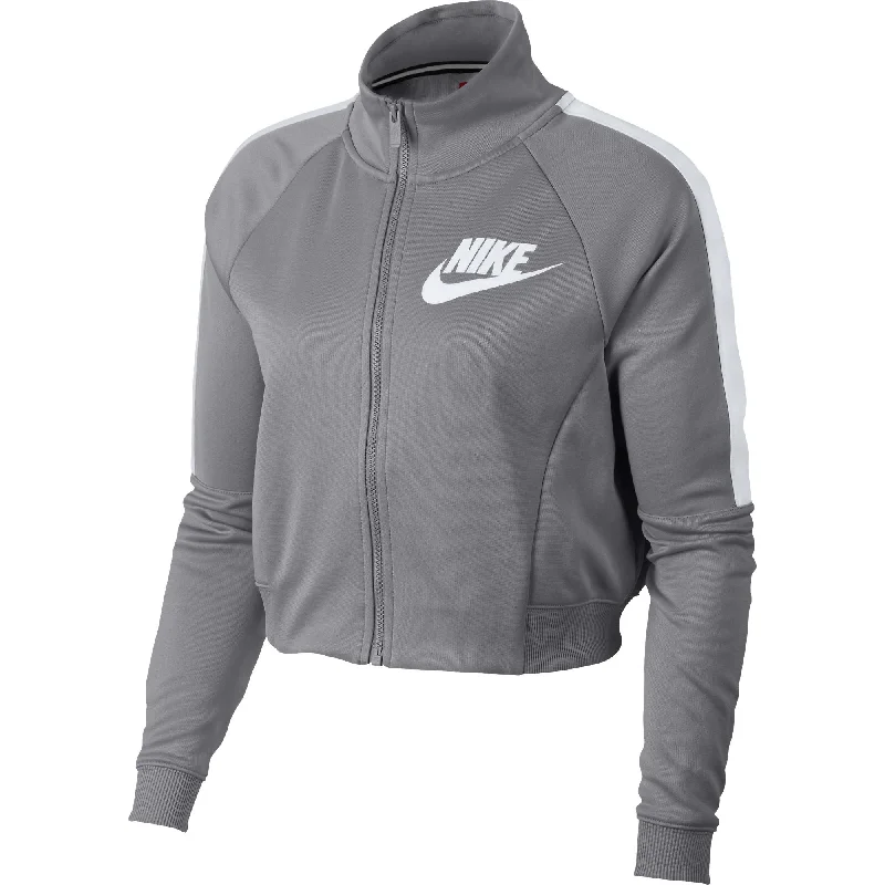 Nike Sportswear N98 Women's Jacket Atmosphere Grey/White Herringbone Jacket Houndstooth Jacket Plaid Jacket