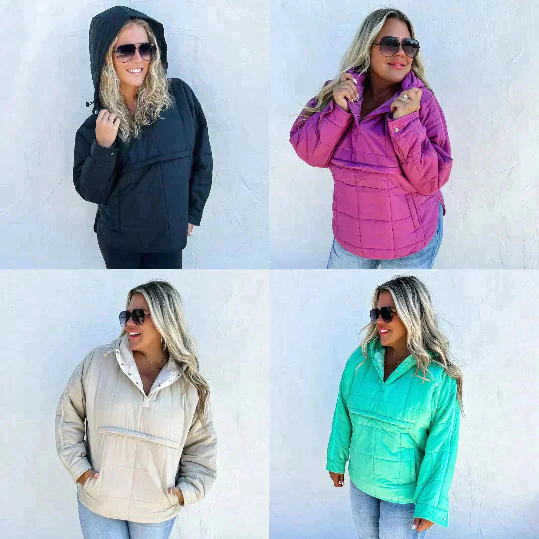 PREORDER: Peyton Puffer Jacket (4 Colors) Welt Pockets Slit Pockets Flap Pockets