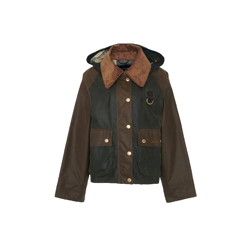 Reighton Spey Waxed jacket A-Line Jacket Boat Neck Shawl Collar