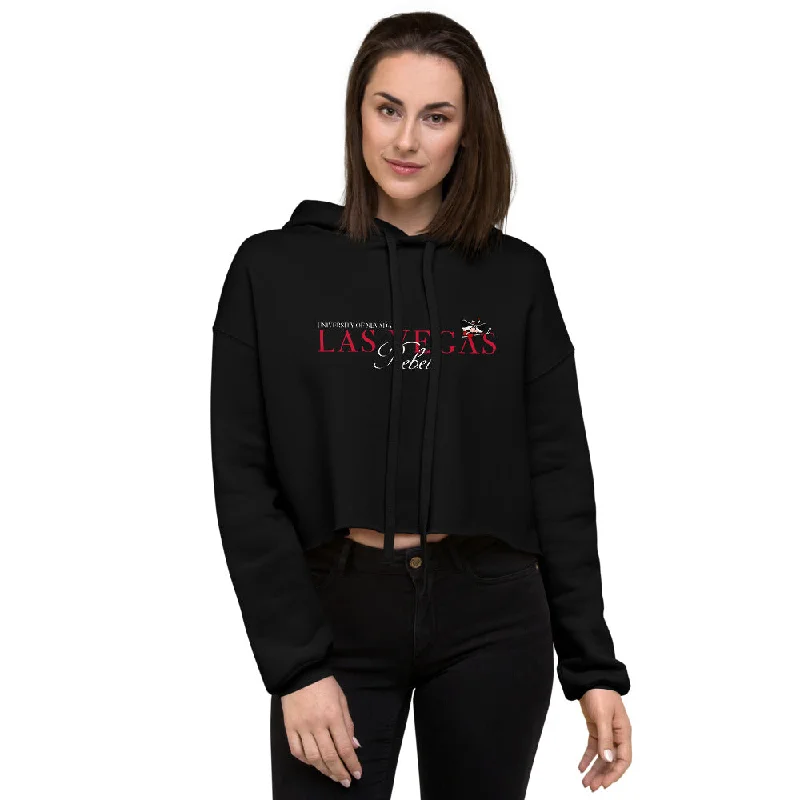 UNLV Rebels Hockey Women's Crop Hoodie Hoodie with Neon Bright Vibrant