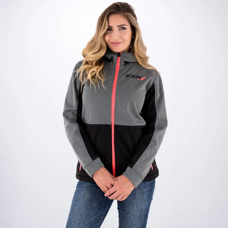 Women's Ridge Softshell Hoodie Hoodie with Toggle Buttons Decorative Unique