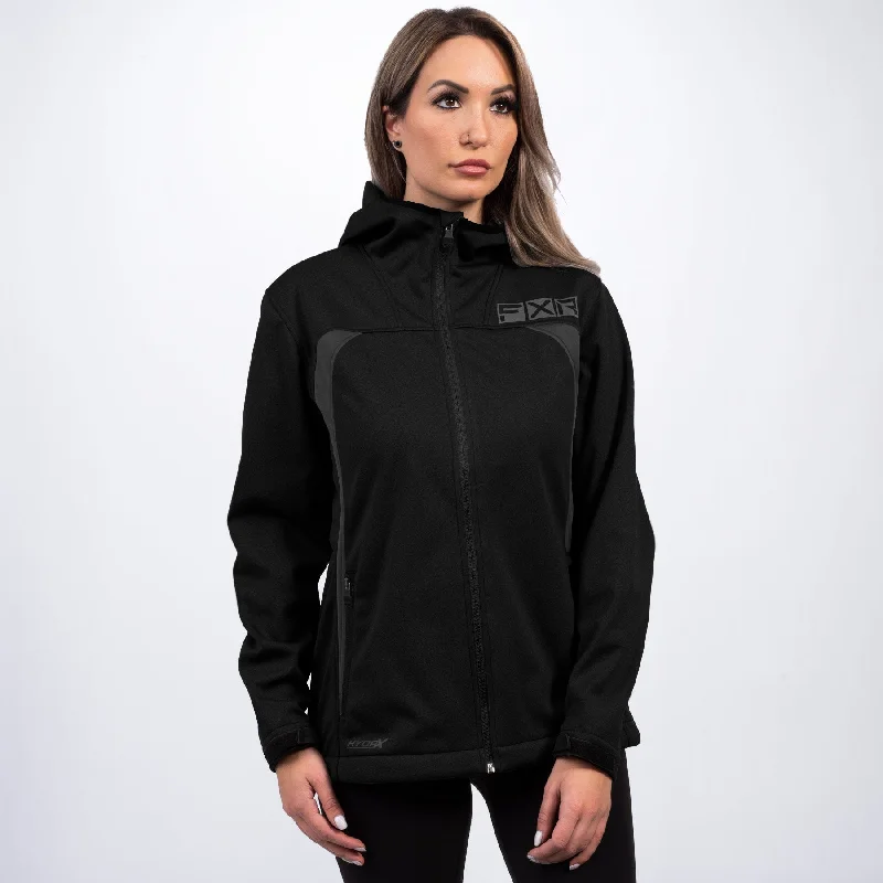 Women's Ridge Softshell Hoodie Hoodie with Exposed Zipper Edgy Industrial