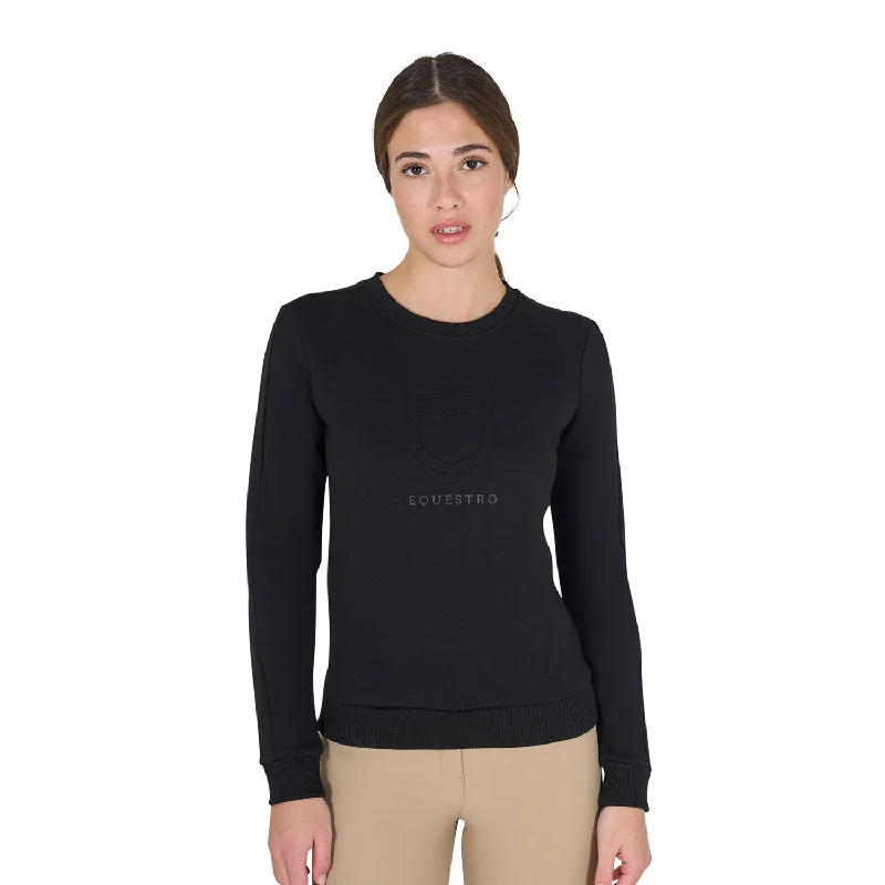 Woman Winter Sweatshirt - Black Hoodie with Slim Fit Tailored Modern