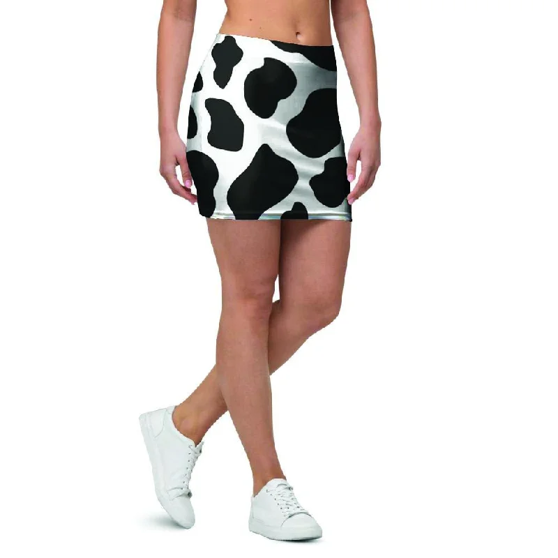 Cow Print Mini Skirt wrap skirt elegant