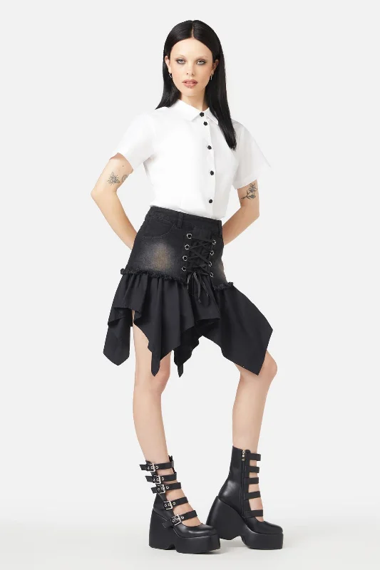 Frosty Air Jaggered Skort silk skirt luxurious