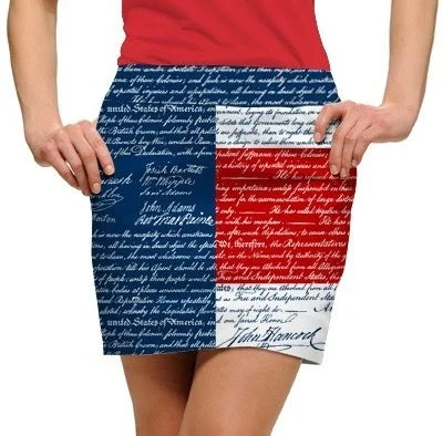 Loudmouth Golf: Women's StretchTech Skort - Declaration of Indepants casual skirt length