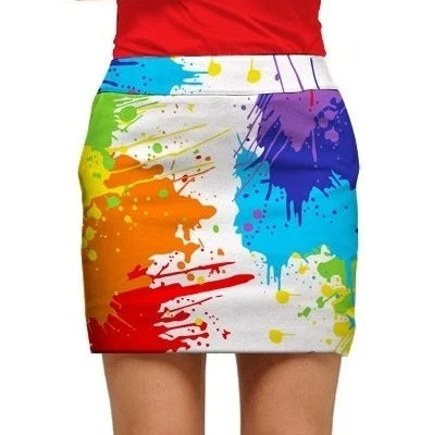 Loudmouth Golf: Womens StretchTech Skort - Drop Cloth corduroy skirt textured