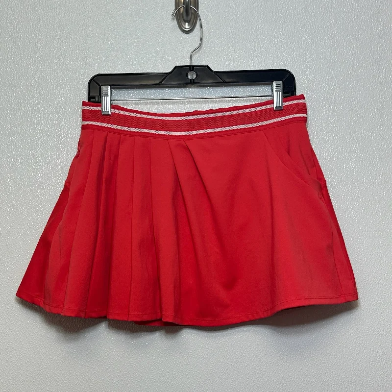 Skort By Free People In Coral, Size: L satin skirt smooth