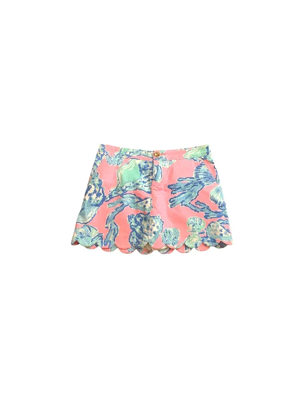 Skort By Lilly Pulitzer In Blue & Pink, Size: 0 athletic skirt fit