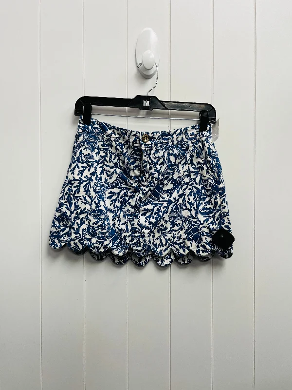 Skort By Lilly Pulitzer In Blue & White, Size: 00 denim skirt classic